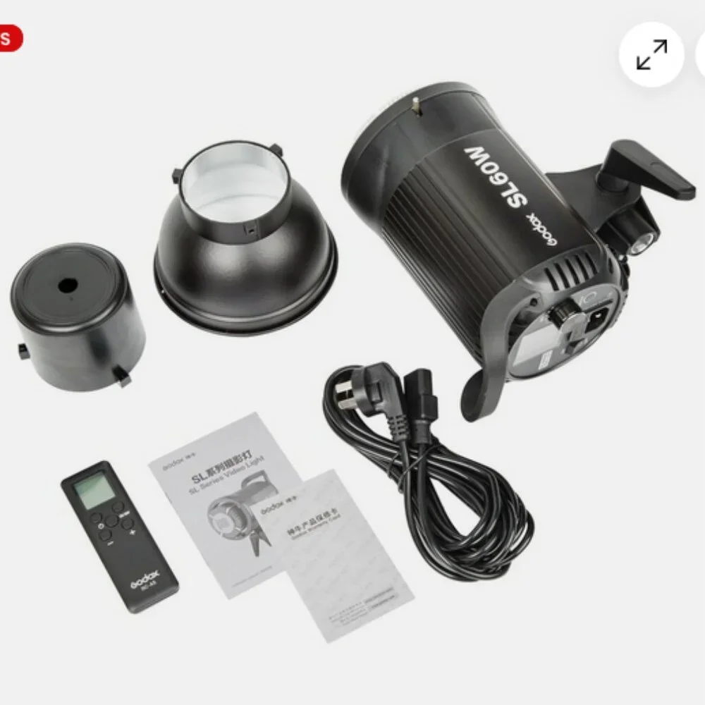Godox SL-60W Photo Video Light + Adapter & Remote